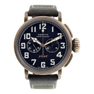 Zenith Pilot Type Bronze Black Dial 45mm Automatic Men's Watch 29.2430.4069